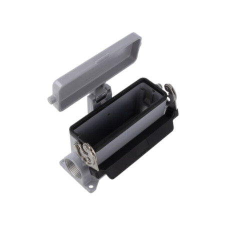 Enclosure for connectors: HDC; size 104.27; with latch; PG21