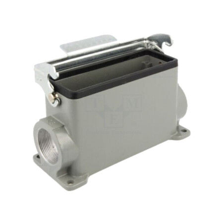 Enclosure for connectors: HDC; size 24B; with latch; high; angled