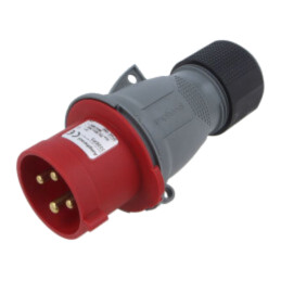 Conector: alimentare AC trifazate; IP&S; 32A; 440V; mufă; tată
