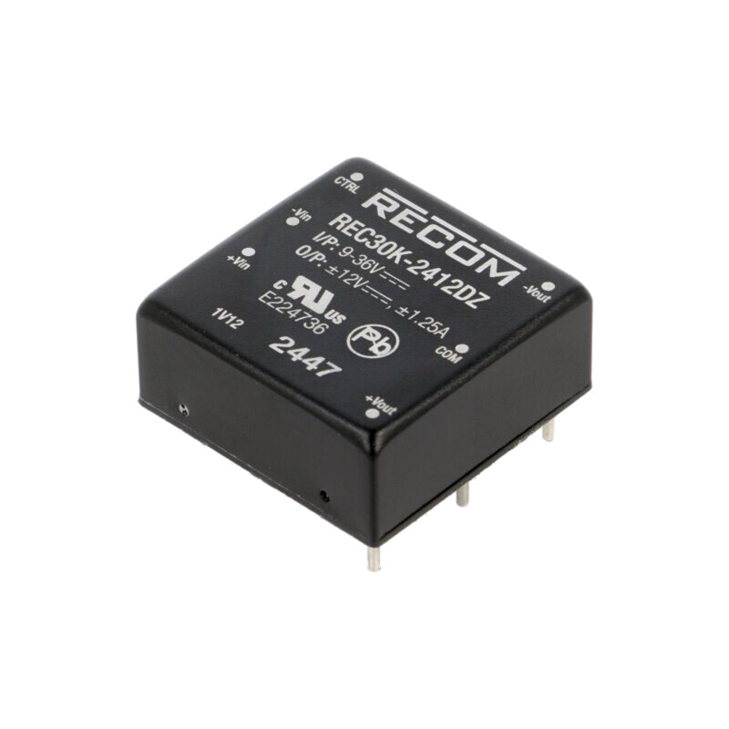 Convertor: DC/DC; 30W; Uintr: 9÷36VDC; Uieş: 12VDC; Uieş2: -12VDC Convertor: DC/DC; 30W; Uintr: 9÷36VDC; Uieş: 12VDC; Uieş2: -12VDC