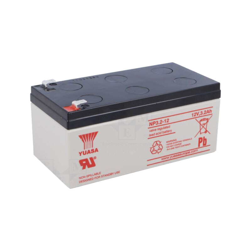 Acumul: plumb-acid; 12V; 3,2Ah; AGM; nu necesită întreţinere Acumul: plumb-acid; 12V; 3,2Ah; AGM; nu necesită întreţinere
