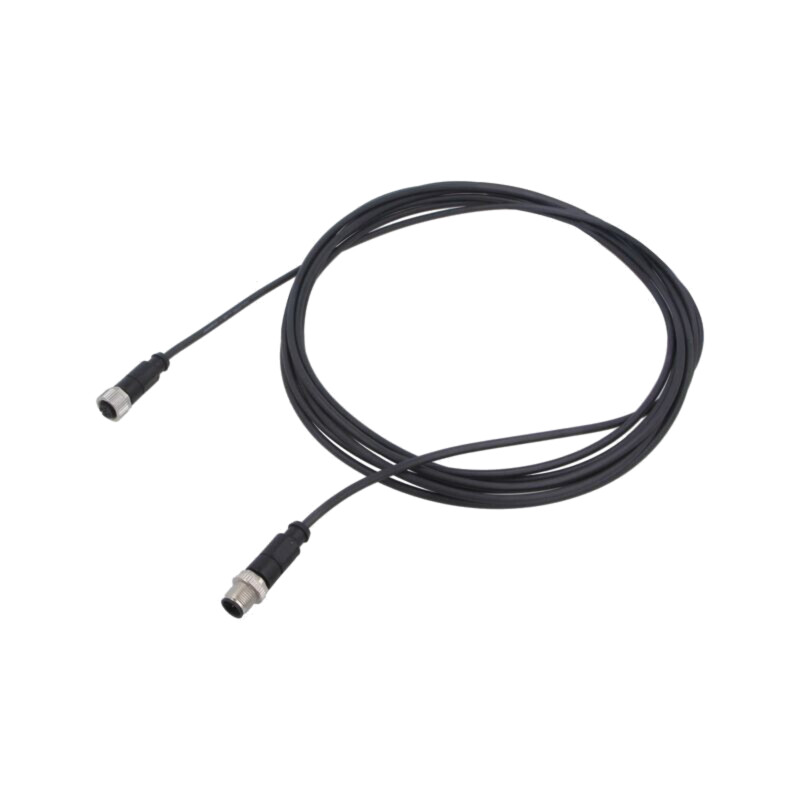 Cablu: pentru senzori/automatizări; PIN: 4; mufă; PUR; 5m Cablu: pentru senzori/automatizări; PIN: 4; mufă; PUR; 5m