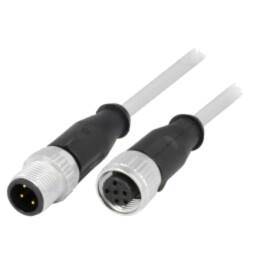 Cablu: pentru senzori/automatizări; PIN: 4; mufă; PVC; 7,5m