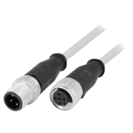 Cablu: pentru senzori/automatizări; PIN: 4; mufă; PVC; 7,5m
