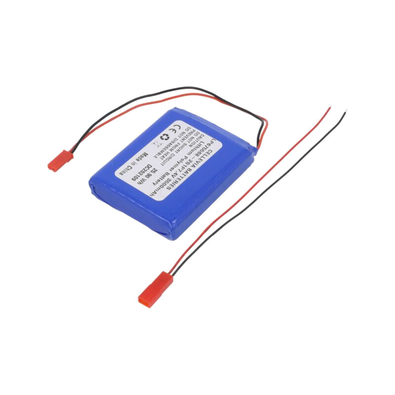 Acumul: Li-Po; 7,4V; 3500mAh; cabluri,contector JST SYR-02T Acumul: Li-Po; 7,4V; 3500mAh; cabluri,contector JST SYR-02T