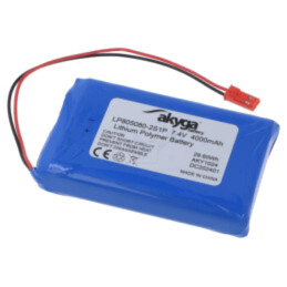 Acumul: Li-Po; 7,4V; 4000mAh; cabluri,contector JST SYP-02T-1