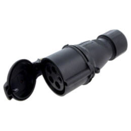 Conector: alimentare AC trifazate; IP&S; 32A; 415V; mufă; mamă