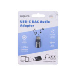 Adaptor USB pentru JACK; USB 2.0; neagră; ABS