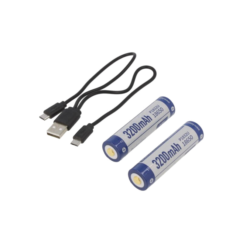 Acumul: Li-Ion; 18650,MR18650; 3,6V; 3200mAh; Ø18,6x70,3mm; 8A Acumul: Li-Ion; 18650,MR18650; 3,6V; 3200mAh; Ø18,6x70,3mm; 8A