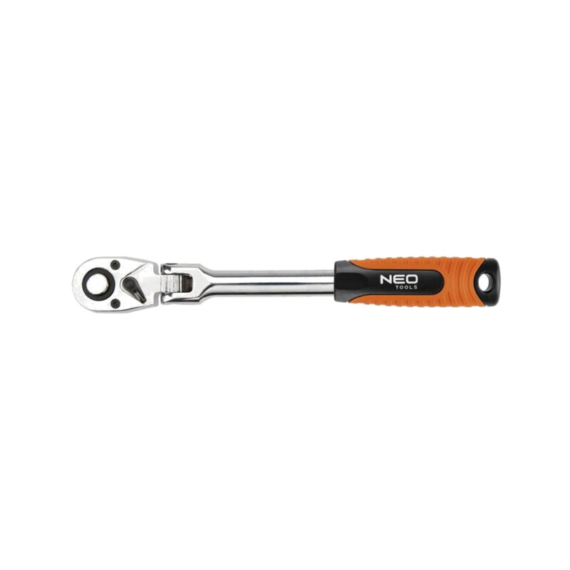 Clichet; 1/2"; cu articulaţie,cu comutator; 285mm; Dinţi: 72