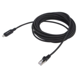 Cablu; USB 3.2; RJ45 mufă,USB C mufă; nichelat; 7,5m; negru; S/FTP