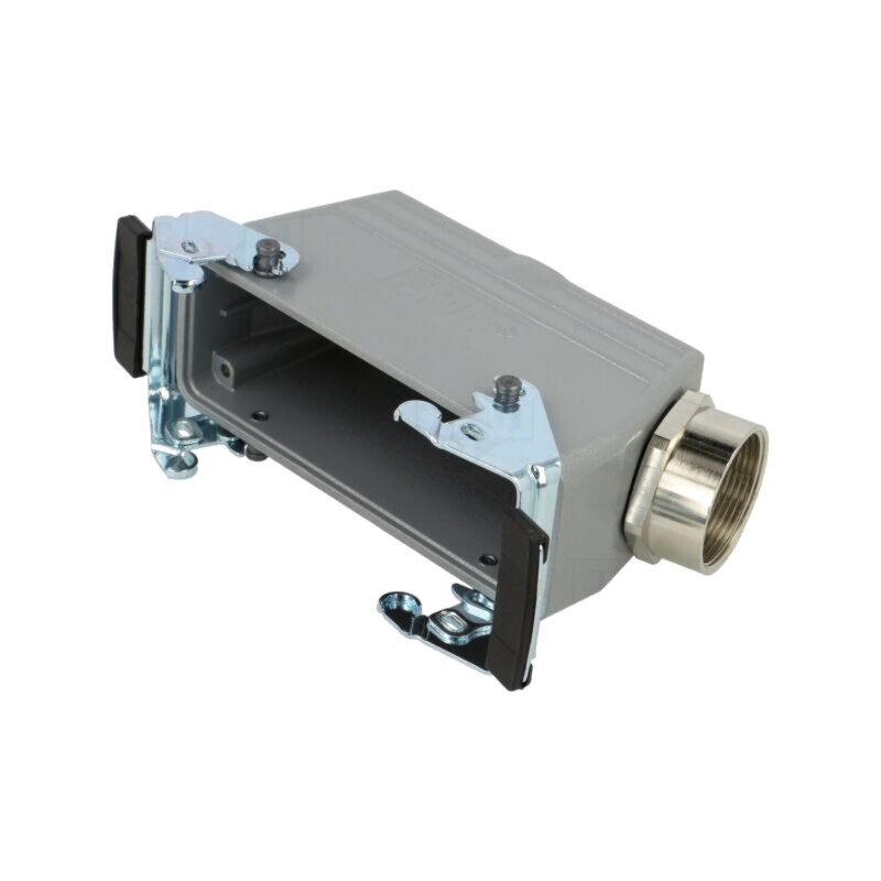 Enclosure for connectors: HDC; size H-B 24; for cable; angled