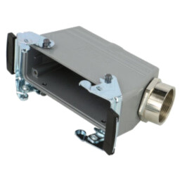 Enclosure for connectors: HDC; size H-B 24; for cable; angled