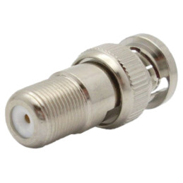 Adaptor; BNC tată,F mamă; Izolaţie: PTFE; 75Ω; alamă; 2GHz