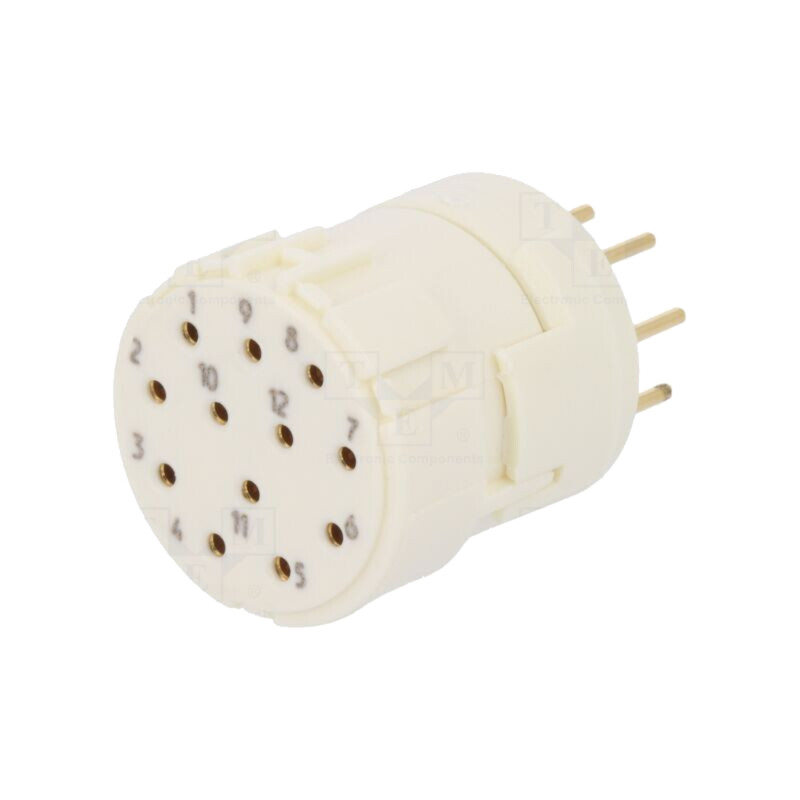 Conector: M23; inserturi de contact; PIN: 12; mamă; THT; M23 Signal
