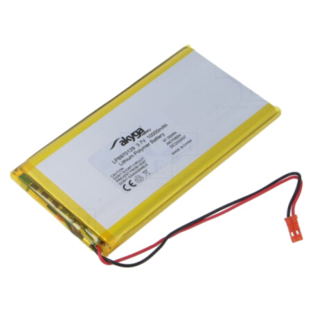 Acumul: Li-Po; 3,7V; 10000mAh; cabluri,contector JST SYP-02T-1