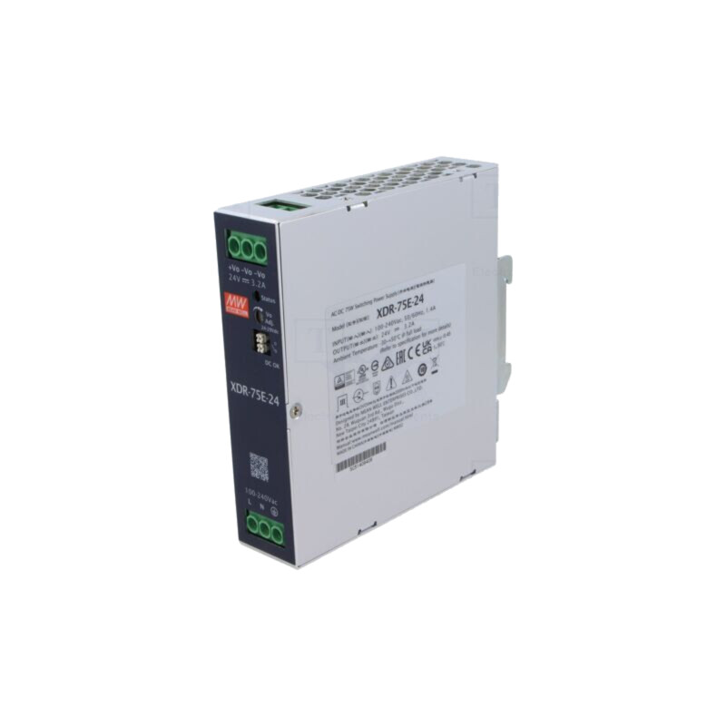 Alimentator: pulsatoriu; pentru şină DIN; 75W; 24VDC; 0÷3,2A; 90% Alimentator: pulsatoriu; pentru şină DIN; 75W; 24VDC; 0÷3,2A; 90%