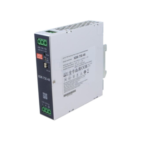 Alimentator: pulsatoriu; pentru şină DIN; 75W; 48VDC; 0÷1,6A; 91%