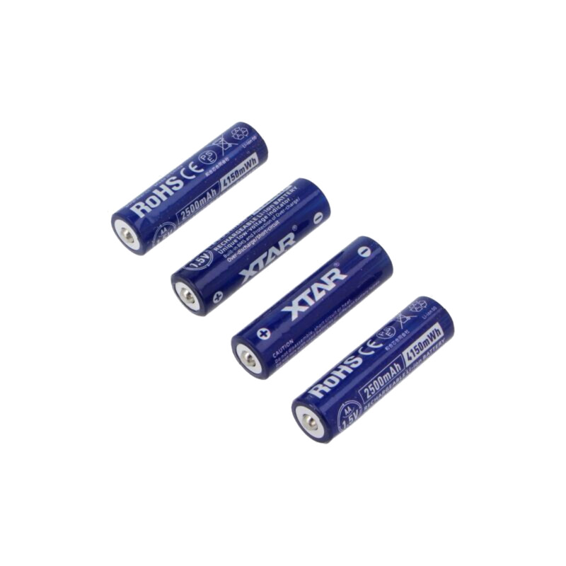 Acumul: Li-Ion; AA; 1,5V; 2500mAh; Ø14,3x50,3mm; 4buc.