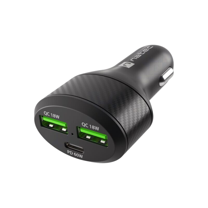 Alimentator USB; USB A soclu x2,USB C soclu; 5÷20V; 60W; neagră