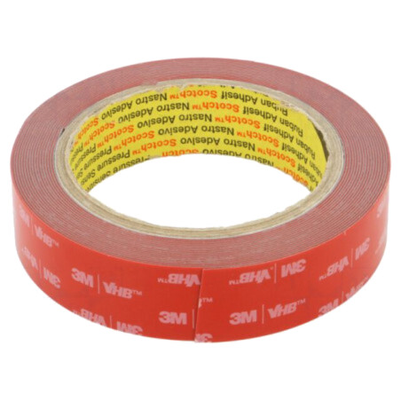 Bandă: de fixare; W: 25mm; L: 5,5m; Thk: 0,6mm; acril; gri; 36N/cm