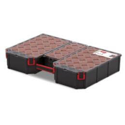 Container: colectiv; cu cutii; neagră; Culoare capac: transparent