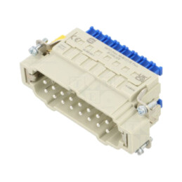 Conector: HDC; inserturi de contact; tată; 16A; 500V; PIN: 16; 16+PE