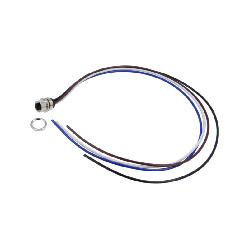 Conector: M12; soclu; mamă; 16A; 63V; PIN: 4; IP67; drept; cabluri Conector: M12; soclu; mamă; 16A; 63V; PIN: 4; IP67; drept; cabluri