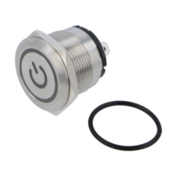 Comutator: anti-vandalism; Poz: 2; SPST; 20A/250VAC; IP67; OFF-ON