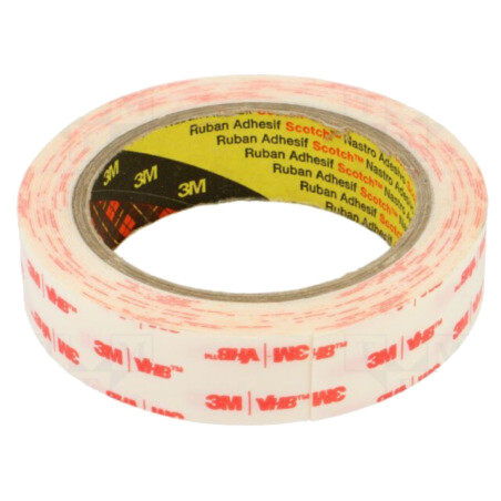 Bandă: de fixare; W: 25mm; L: 5,5m; Thk: 0,6mm; acril; albă; -35÷90°C