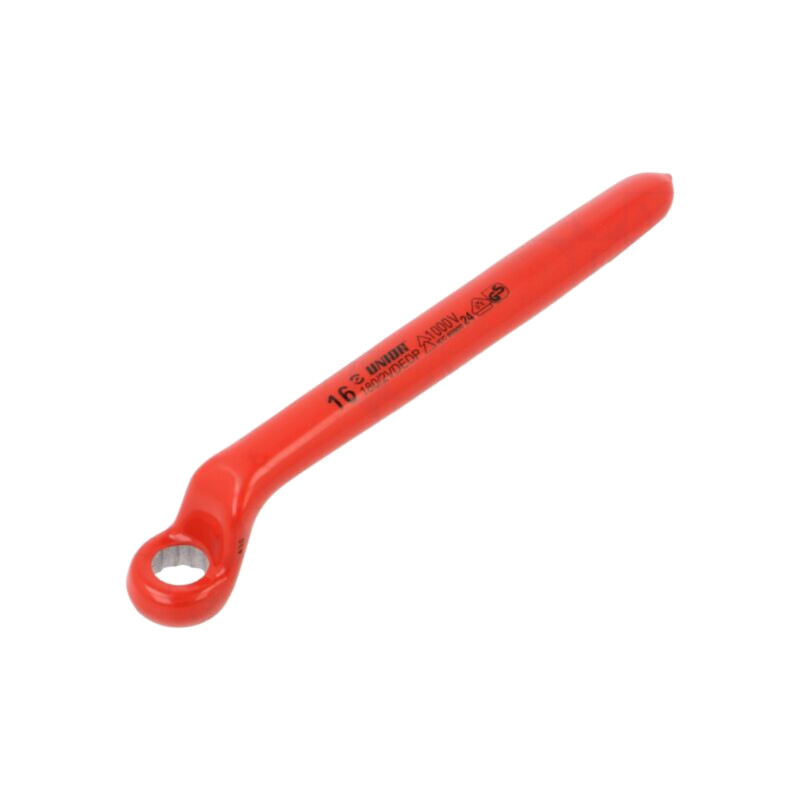 Cheie; izolată,cu o singură faţă,inelare,cotită; 16mm; L: 190mm Cheie; izolată,cu o singură faţă,inelare,cotită; 16mm; L: 190mm