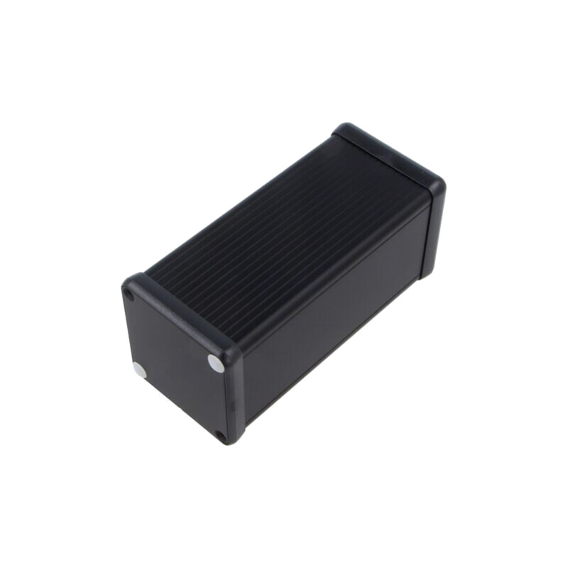 Carcasă: cu panou; 1455; X: 54mm; Y: 120mm; Z: 54mm; aluminiu; neagră