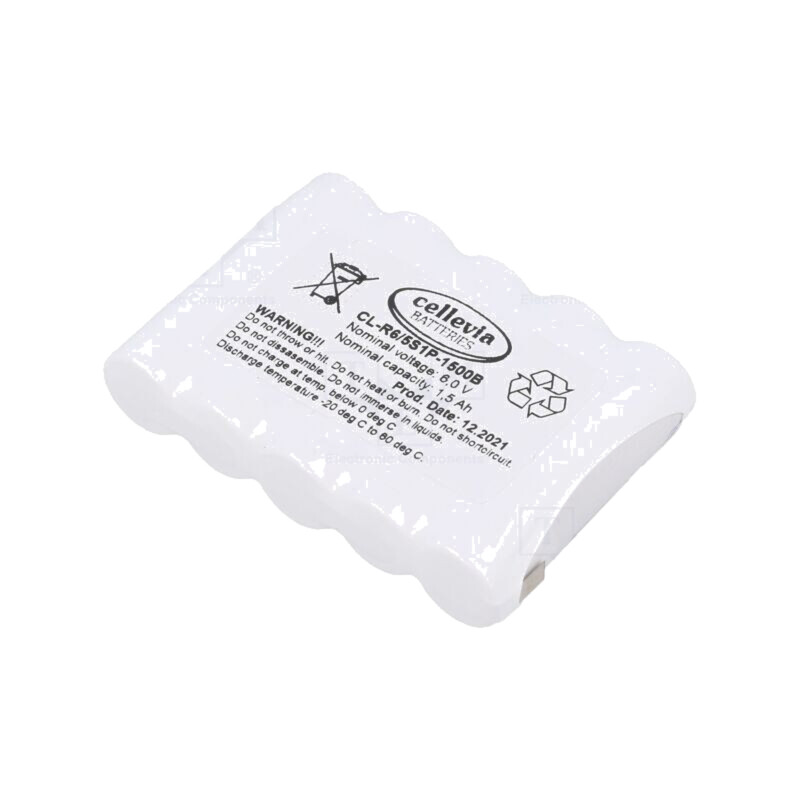 Acumul: Ni-MH; AA; 6V; 1500mAh; urechi pentru lipire; 71x15x52mm