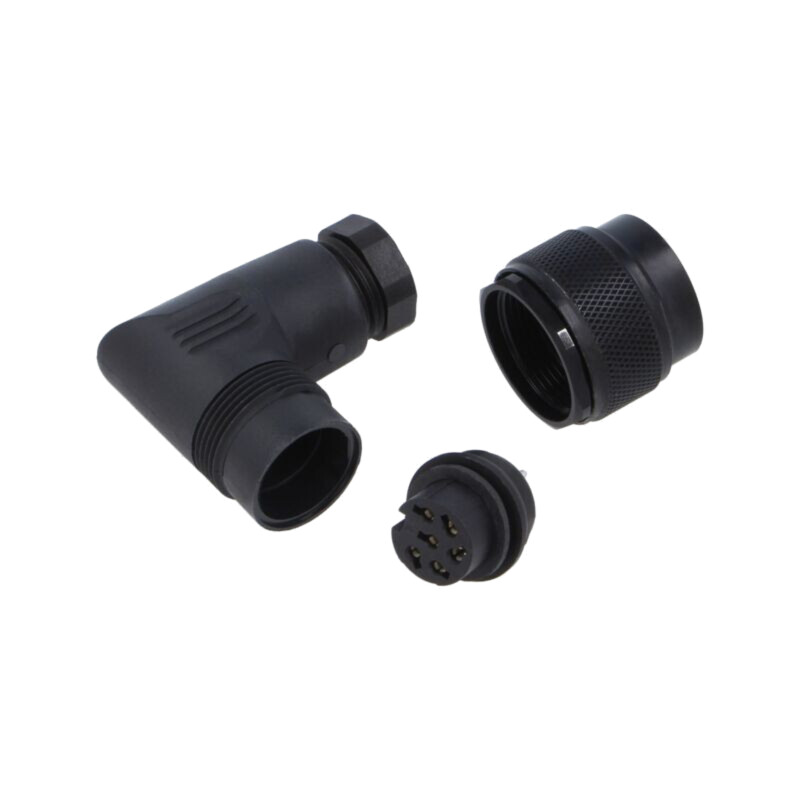 Conector: M16; mufă; mamă; 5A; 250V; PIN: 6; IP67; pe cablu; lipire
