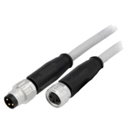Cablu: pentru senzori/automatizări; PIN: 3; 10m; mufă; PVC