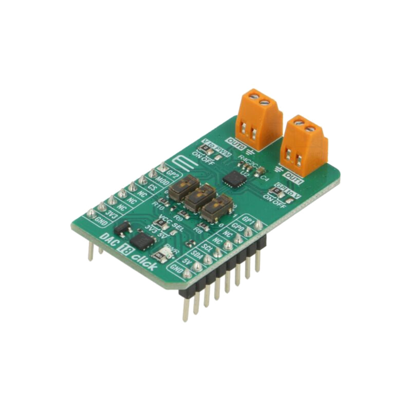 Click board; placă prototip; Comp: DAC539G2RTERQ1; convertor D/A