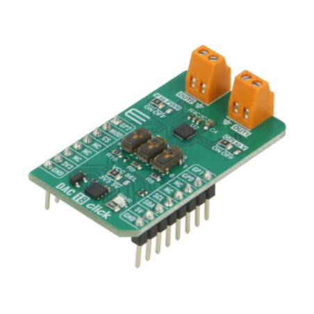 Click board; placă prototip; Comp: DAC539G2RTERQ1; convertor D/A