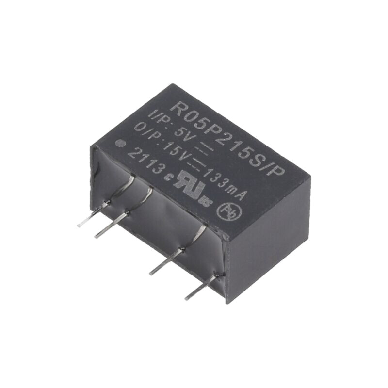 Convertor: DC/DC; 2W; Uintr: 4,5÷5,5VDC; Uieş: 15VDC; Iieş: 133mA Convertor: DC/DC; 2W; Uintr: 4,5÷5,5VDC; Uieş: 15VDC; Iieş: 133mA