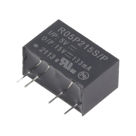 Convertor: DC/DC; 2W; Uintr: 4,5÷5,5VDC; Uieş: 15VDC; Iieş: 133mA