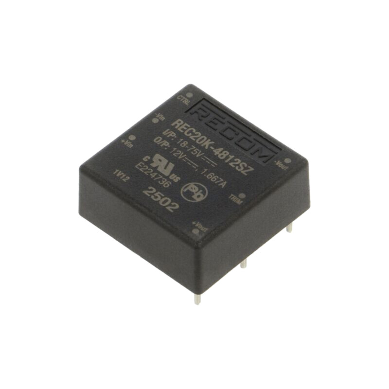 Convertor: DC/DC; 20W; Uintr: 18÷75VDC; Uieş: 12VDC; Iieş: 1667mA