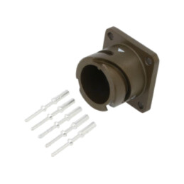 Conector: militar; soclu; tată; PIN: 5; GCA; 13A; crimpat; argintat