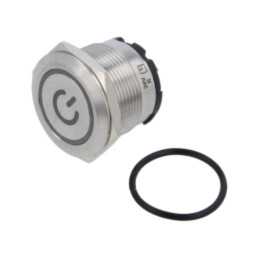 Comutator: anti-vandalism; Poz: 2; SPST; 20A/250VAC; IP67; OFF-(ON)