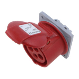 Conector: alimentare AC trifazate; IP&S; 16A; 415VAC; soclu; mamă
