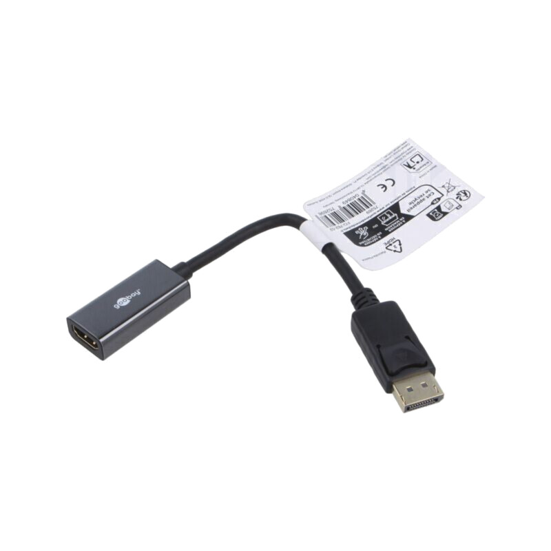 Adaptor; DisplayPort mufă,HDMI soclu; 0,1m; negru; neagră Adaptor; DisplayPort mufă,HDMI soclu; 0,1m; negru; neagră