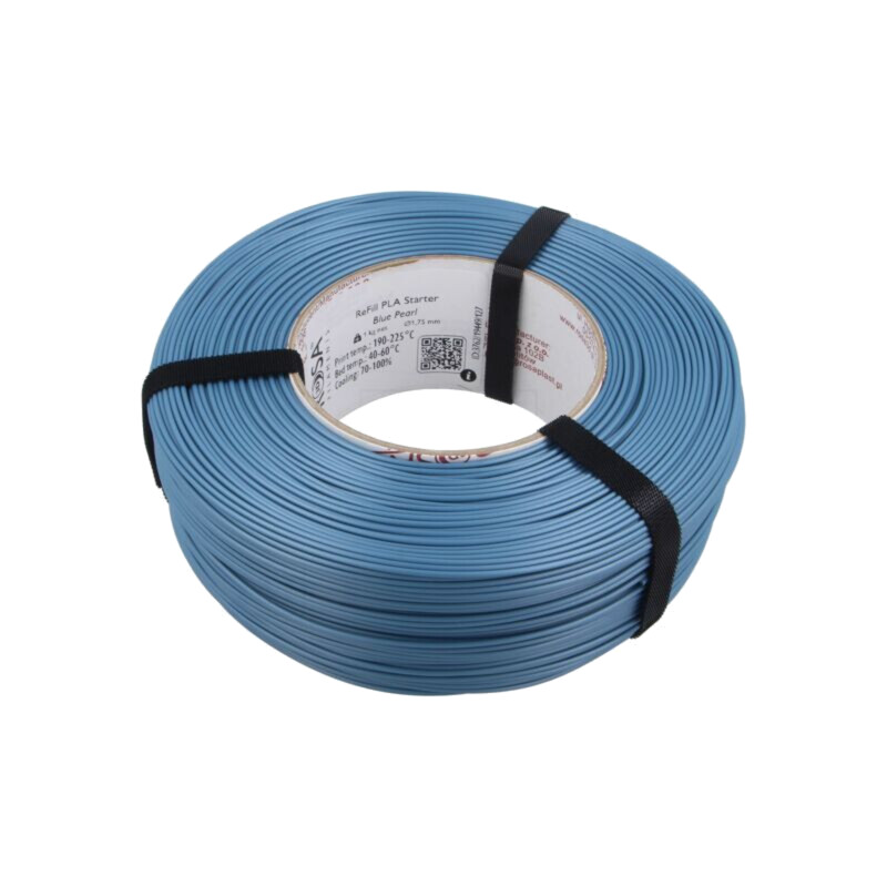 Filament: PLA; 1.75mm; blue pearl; 185÷225°C; 1kg; refill