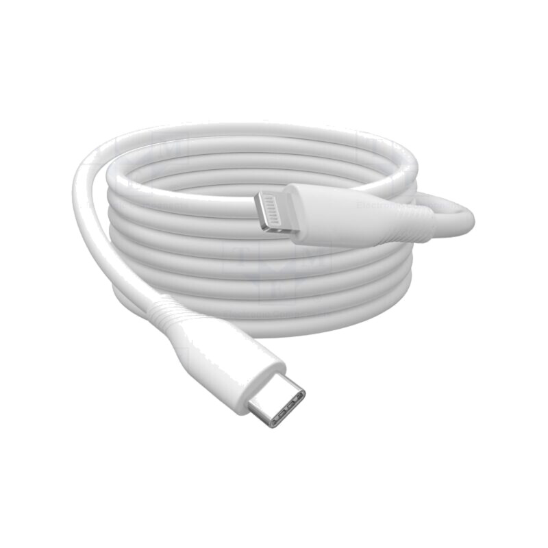 Cablu; USB 2.0; mufă Apple Lightning,USB C mufă; nichelat; 1m Cablu; USB 2.0; mufă Apple Lightning,USB C mufă; nichelat; 1m
