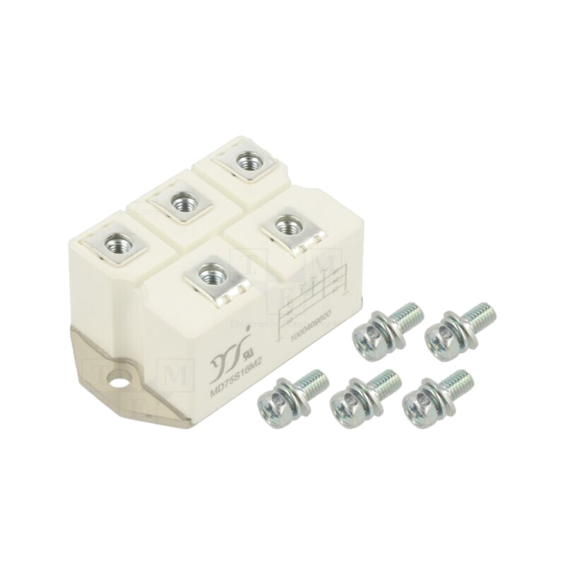 Punte redresoare: trifazat; Urmax: 1,6kV; If: 75A; Ifsm: 750A; modul
