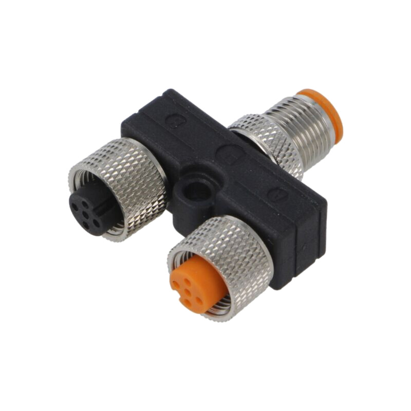 Adaptor în T; PIN: 5; IP67; Y; M12 tată,M12 mamă x2; Polarizare: A
