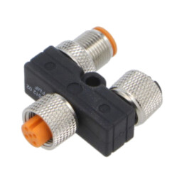 Adaptor în T; PIN: 5; IP67; Y; M12 tată,M12 mamă x2; Polarizare: A