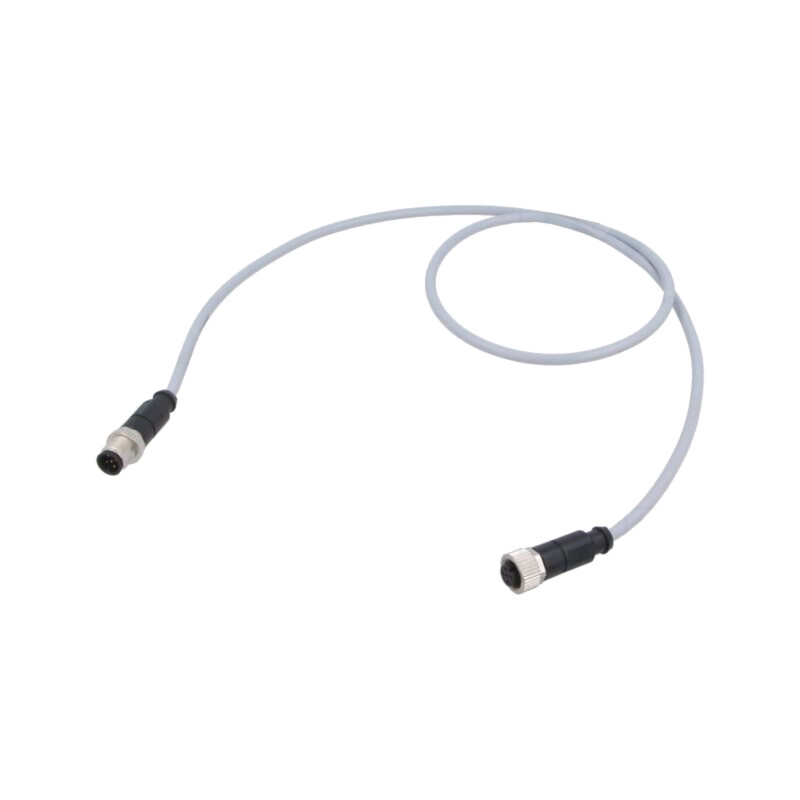 Conector: M12; mufă; mamă; PIN: 4; în unghi; cabluri; 5m